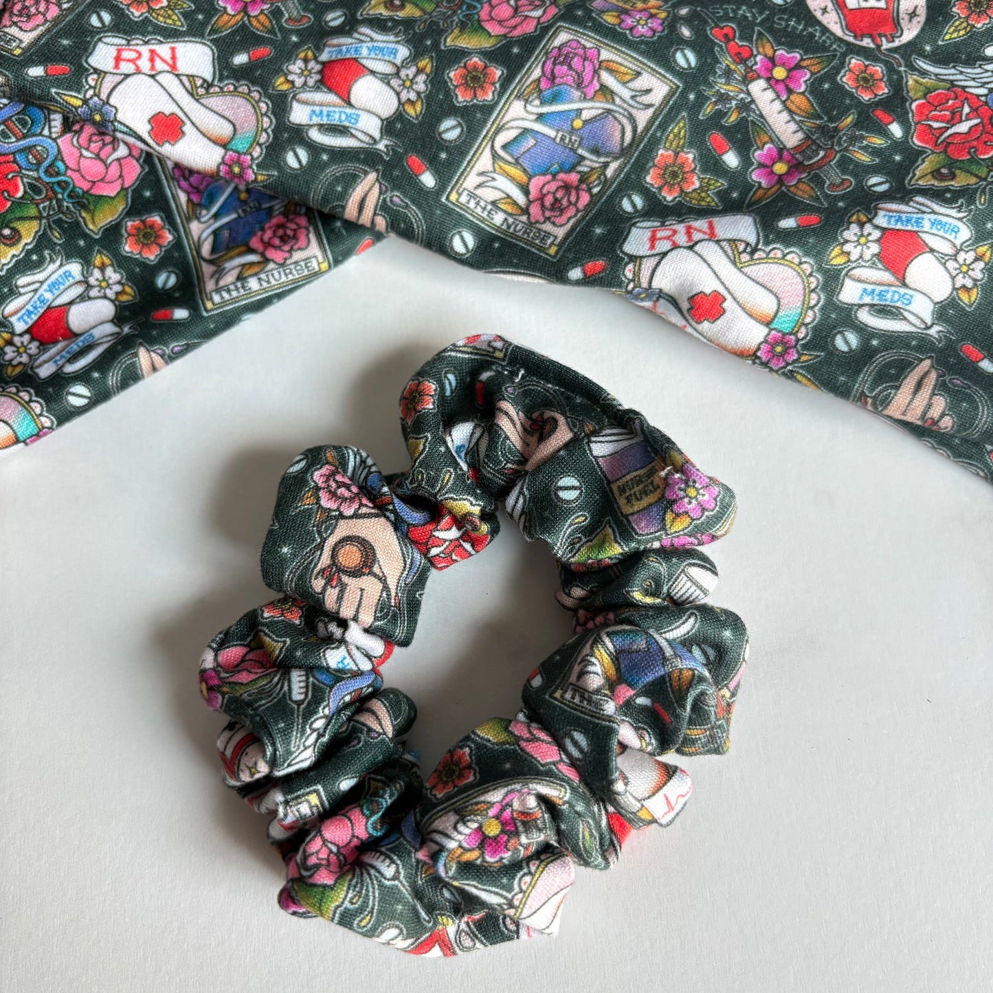 Nurse Tattoo Scrunchie (Skinny)