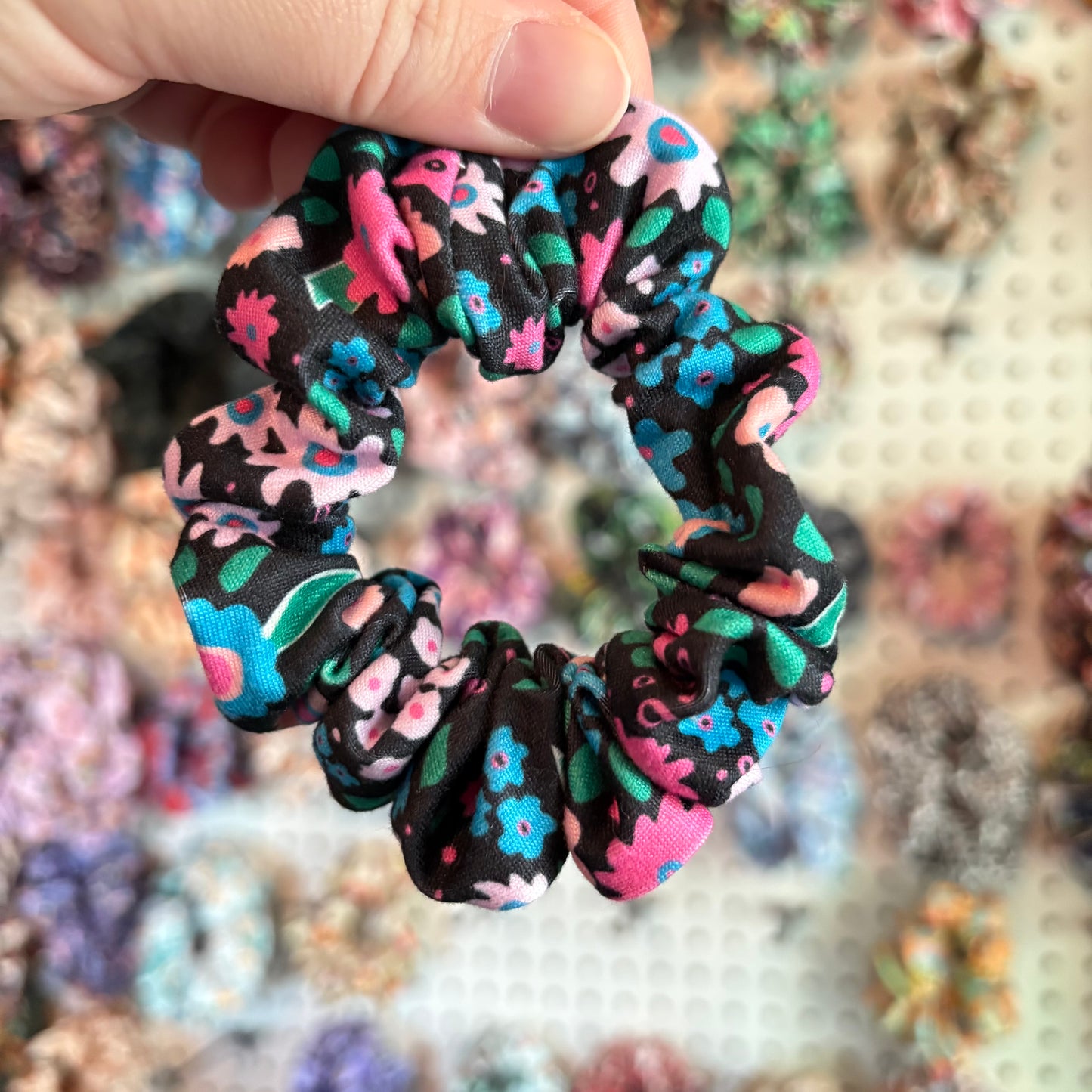 Neon Flowers Scrunchie (Skinny)