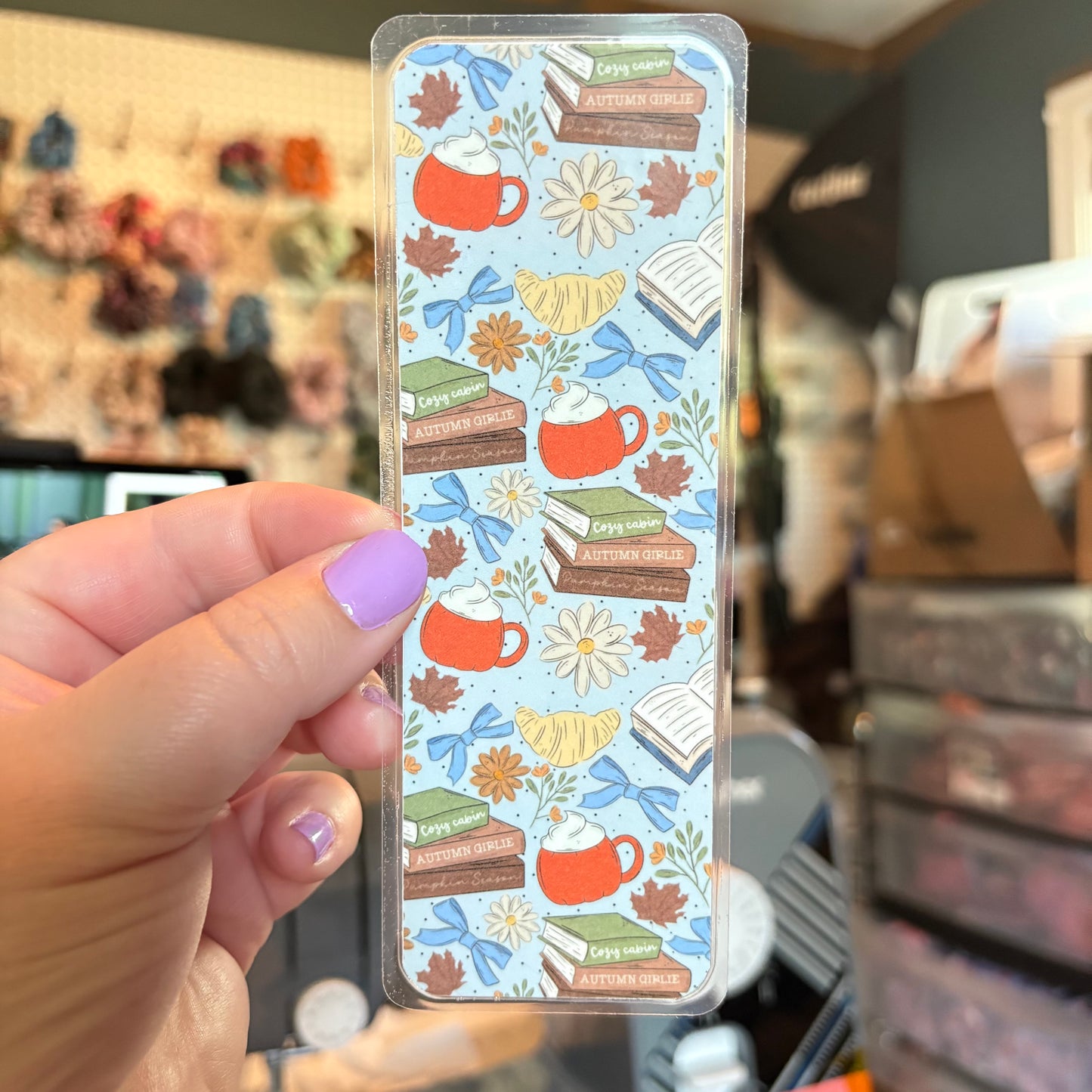 Cozy Autumn Bookmark