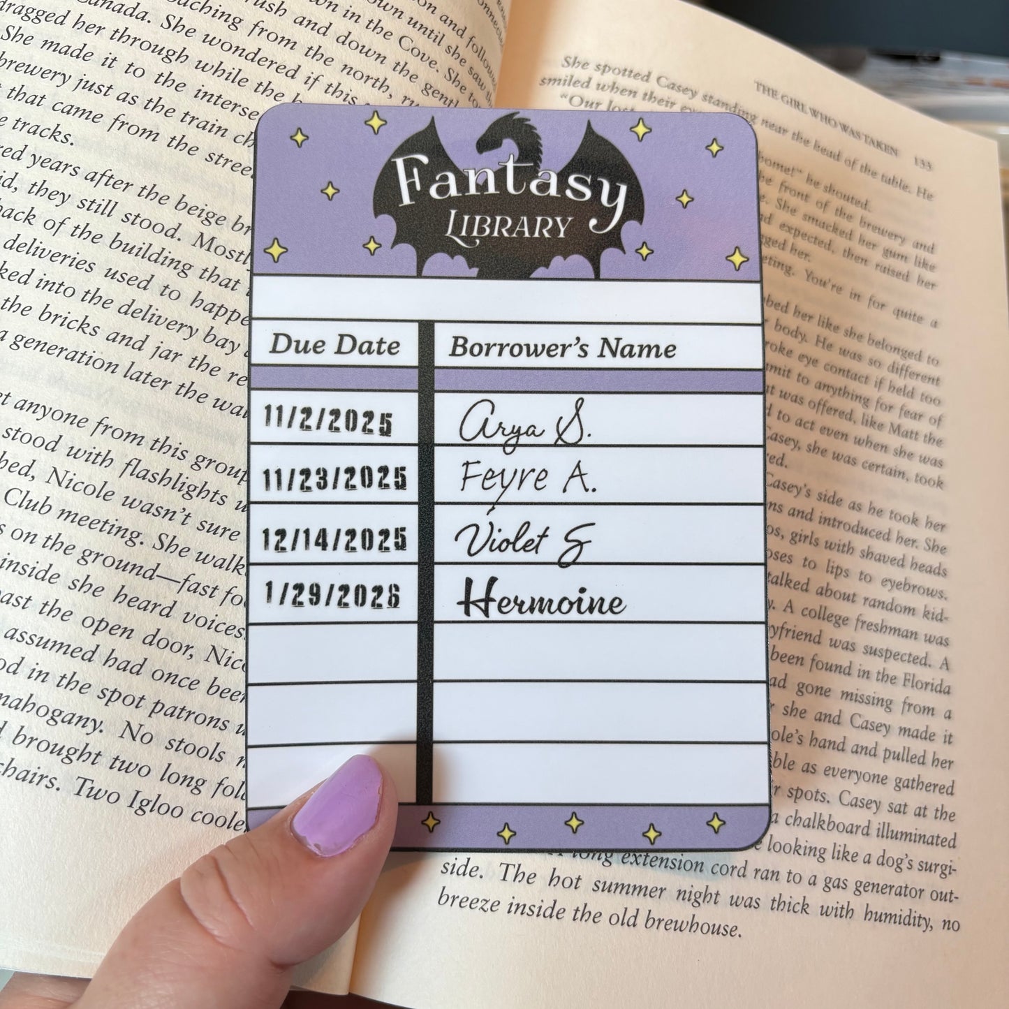 Library Card Bookmarks
