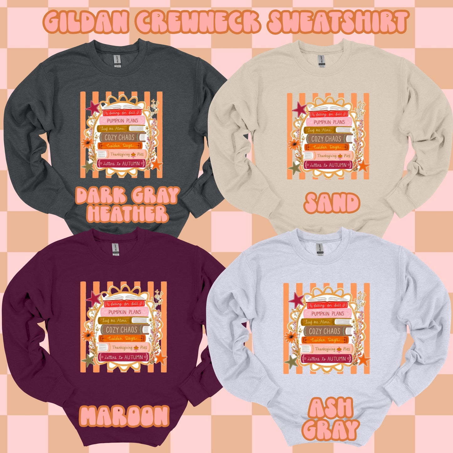 Fall Stacked Books Tshirt/Sweatshirt
