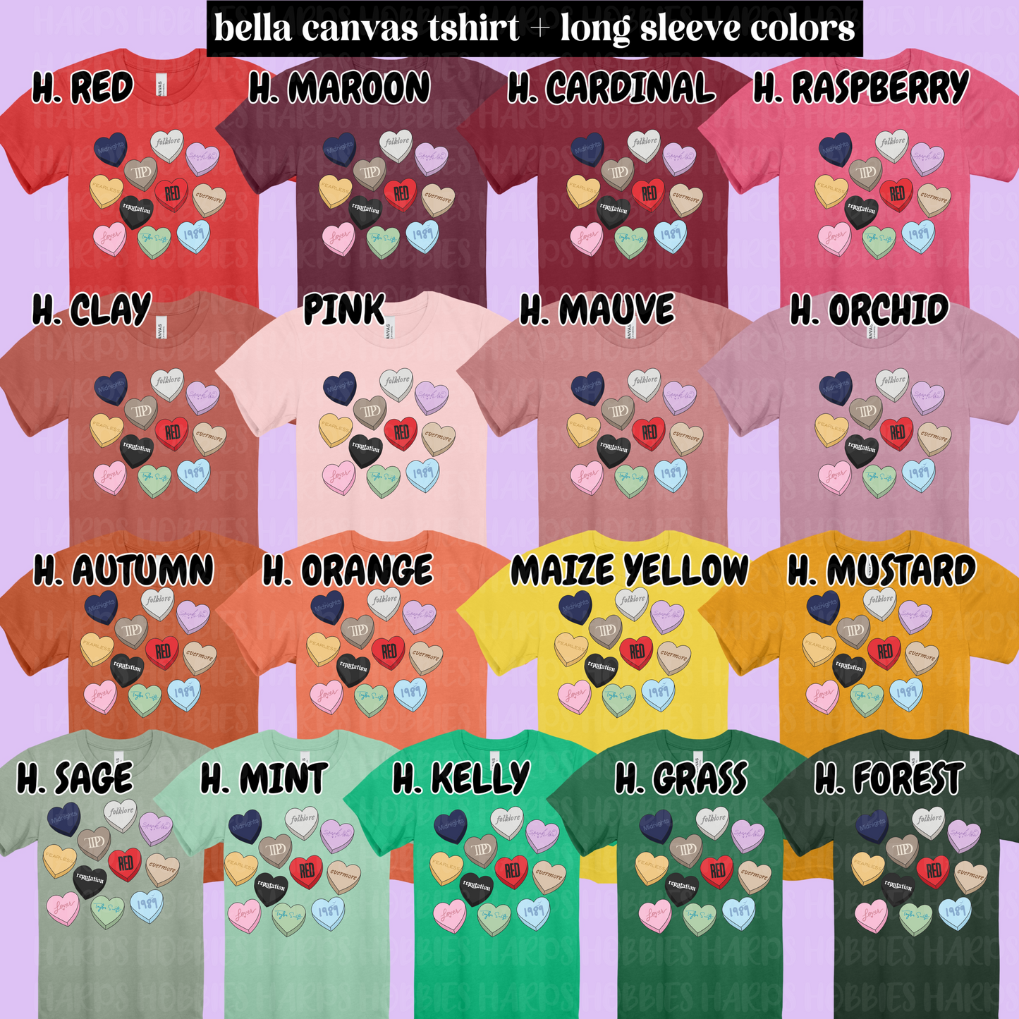 Swiftie Conversation Hearts (tshirt/hoodie/sweatshirt/longsleeve)