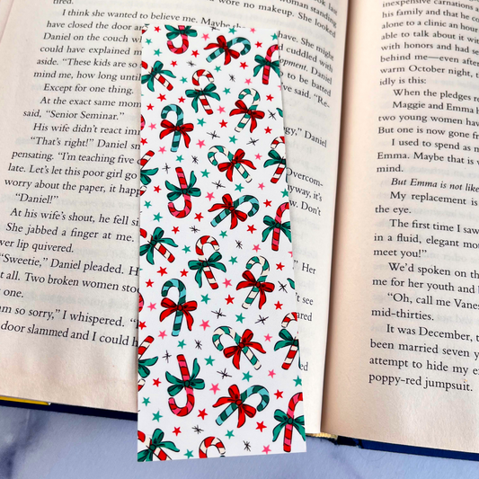 Candy Cane Bows Bookmark