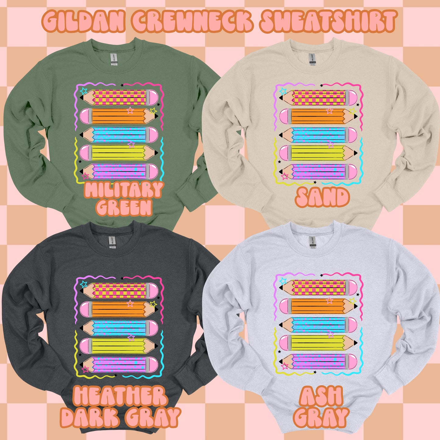Stacked Pencils Tshirt/Sweatshirt/Long Sleeve