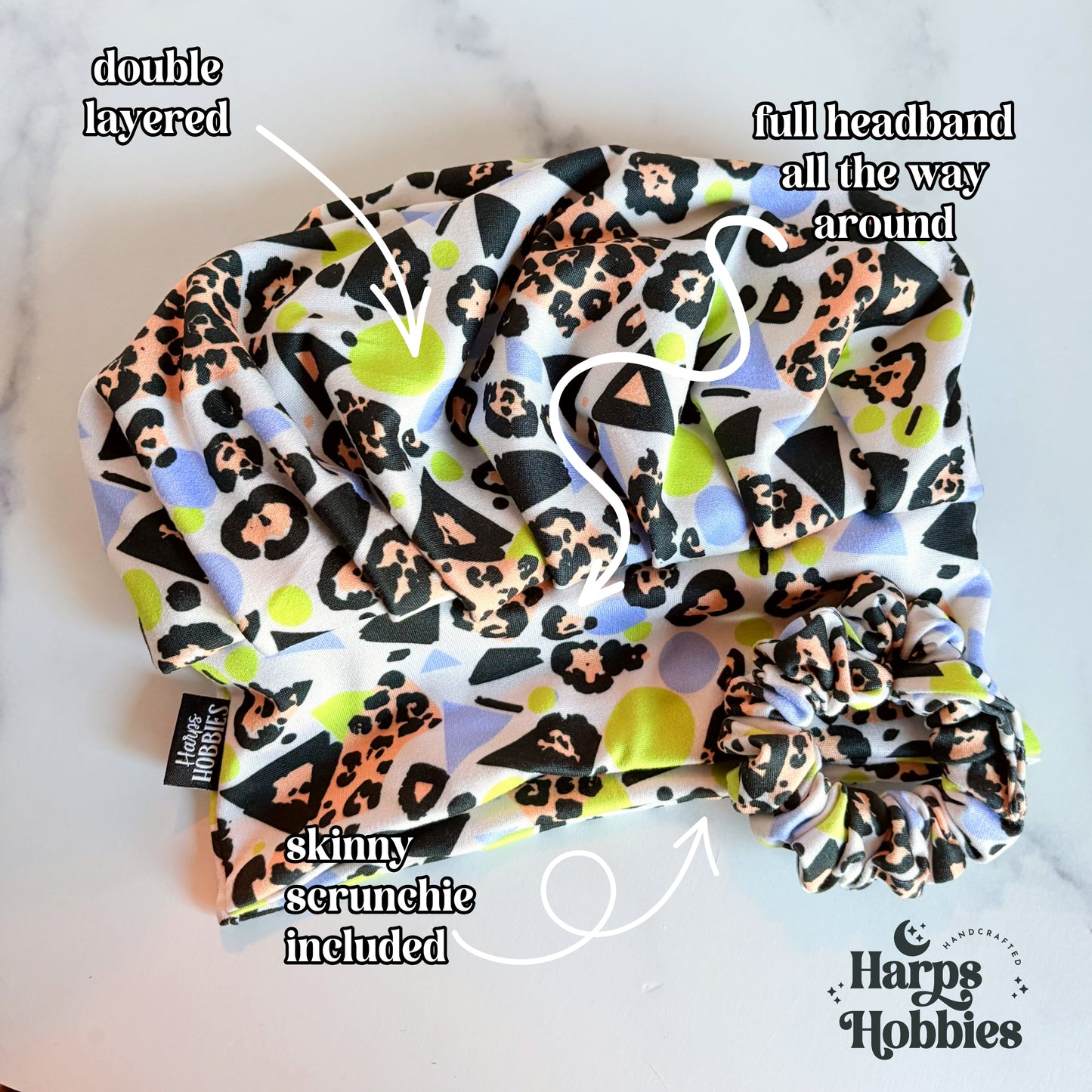 80s Halloween Leopard Scrub Hat