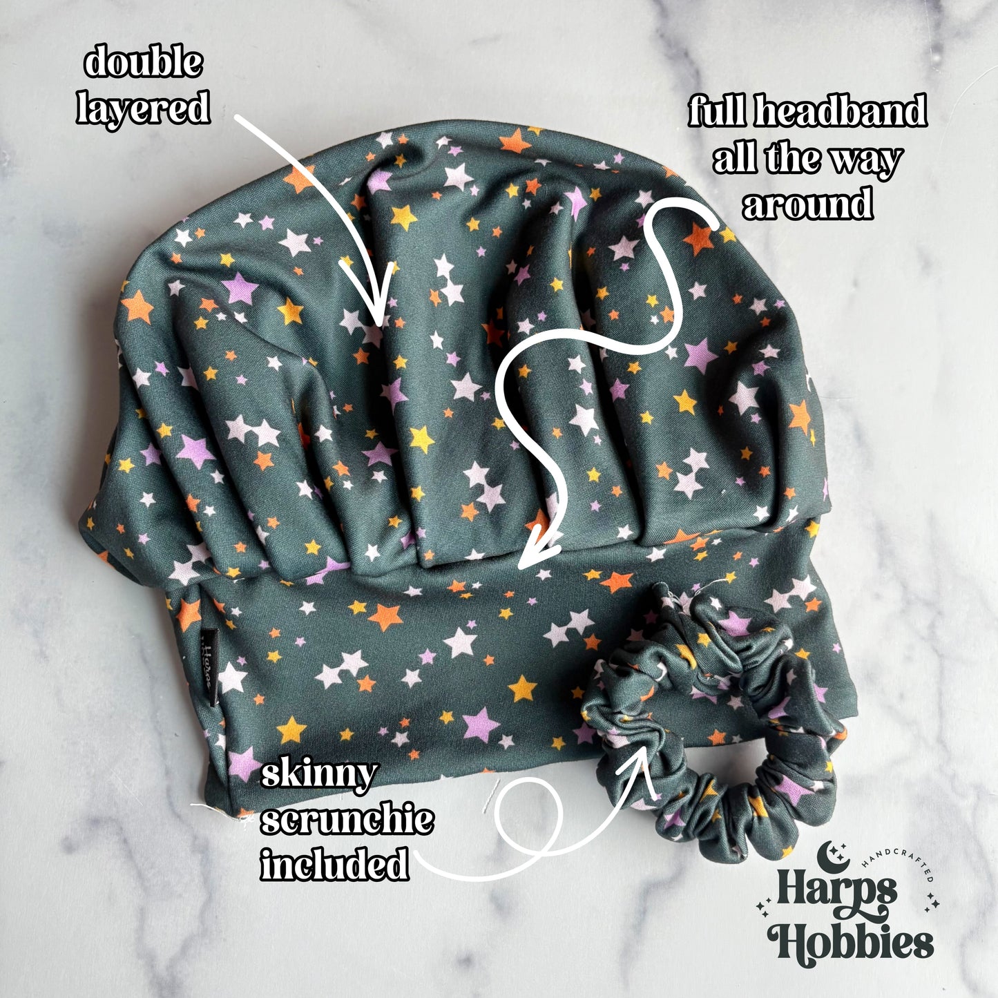Halloween Stars Scrub Hat