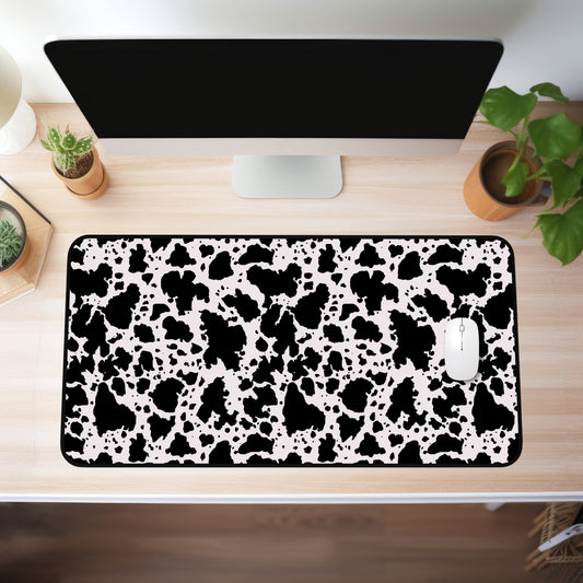 Sketchy Cow (black) Desk Mat (4 sizes)