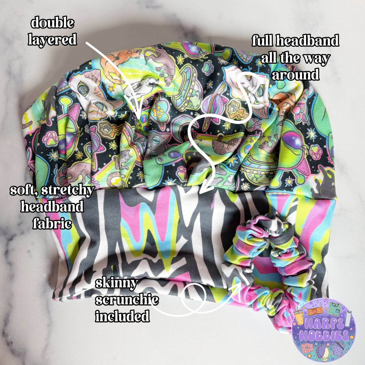 UFO Kitties Scrub Hat