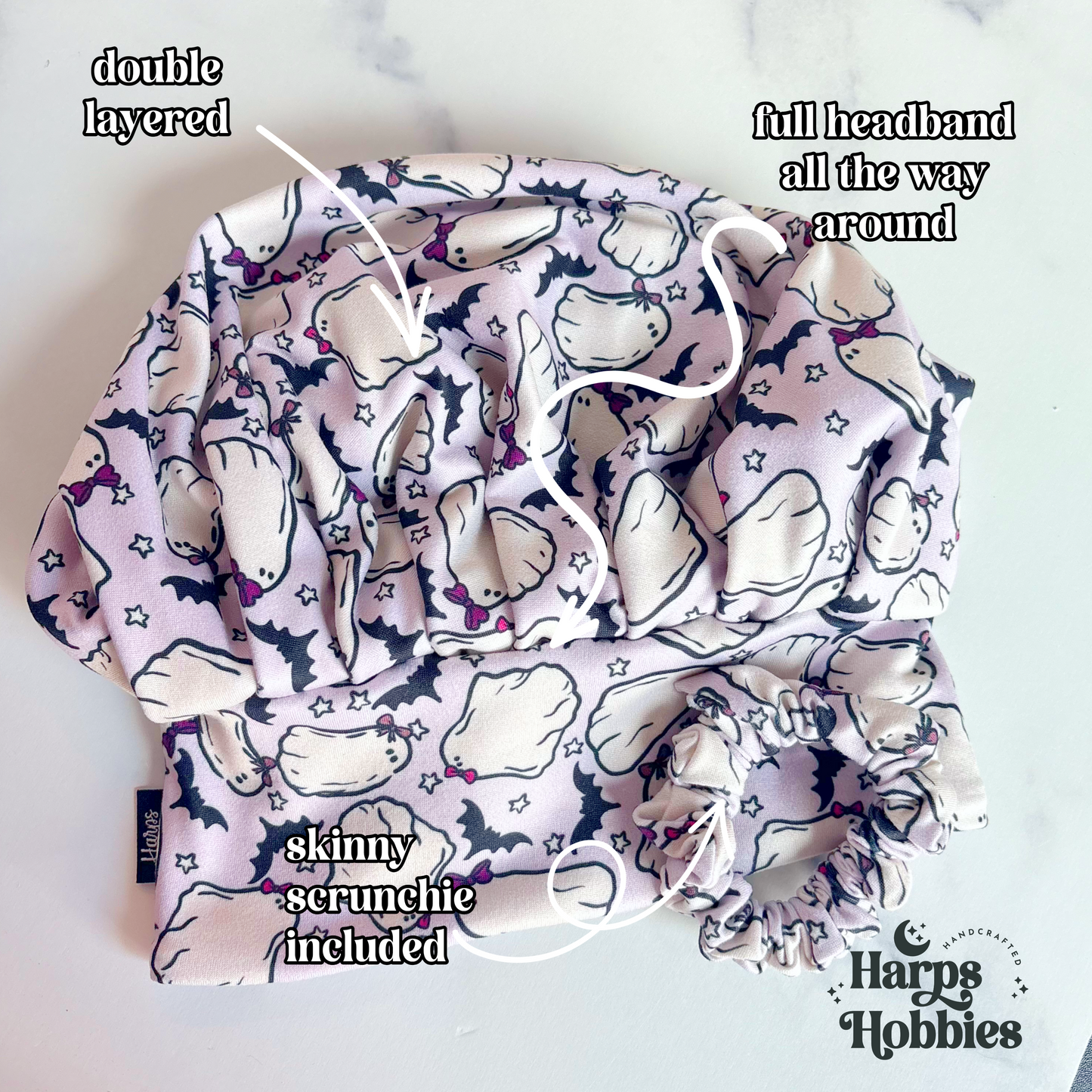 Purple Ghosties Scrub Hat
