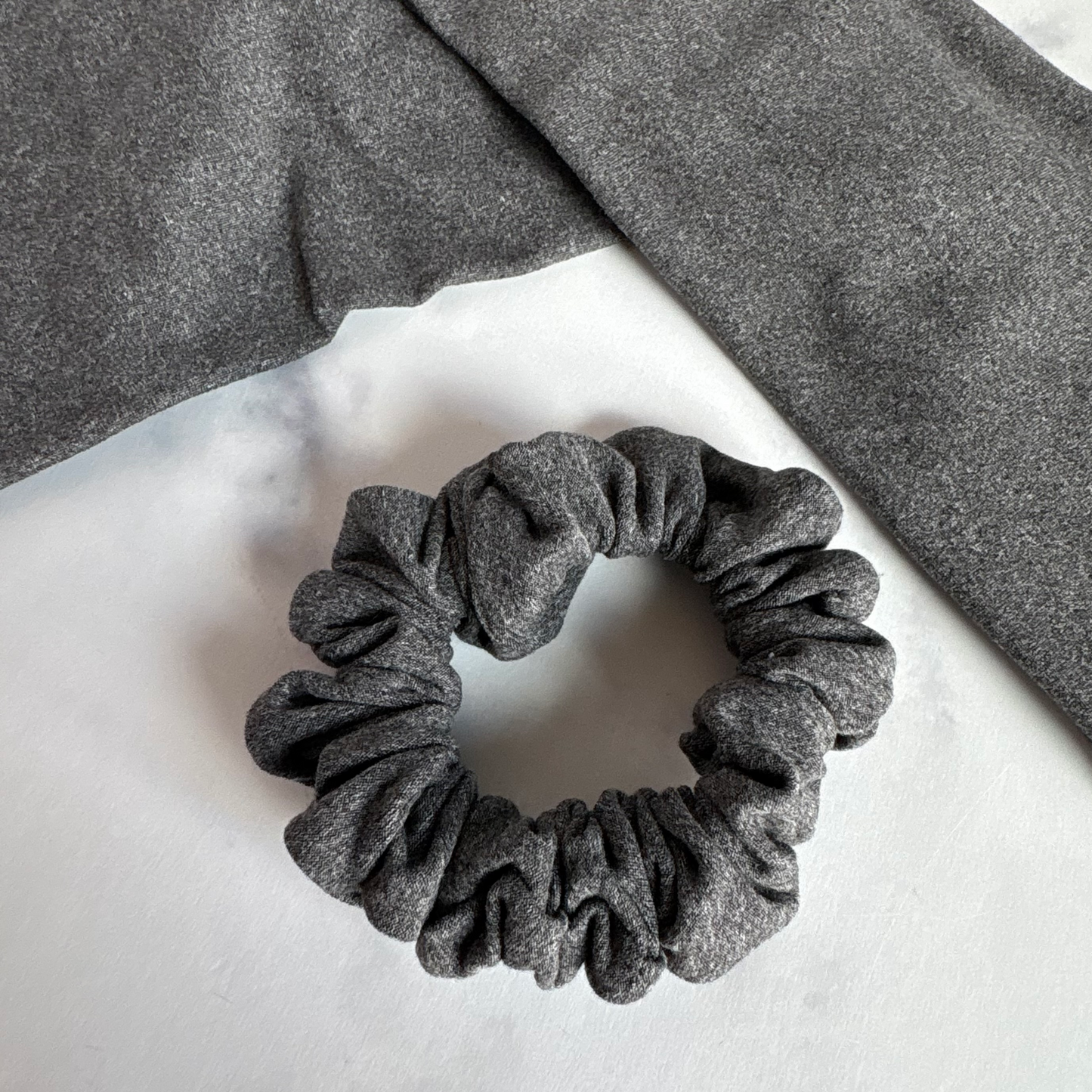 Granite Gray Solid Scrunchie (Skinny)