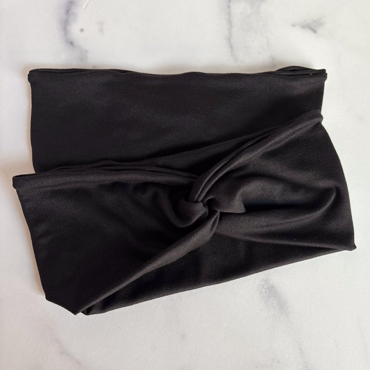 Black Solid Headband