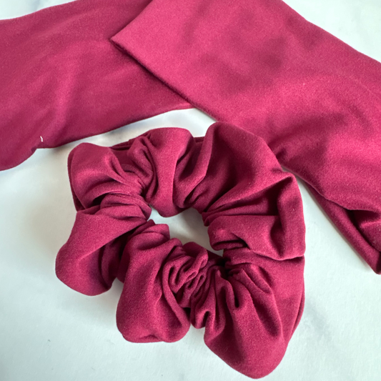 Burgundy Solid Scrunchie (Regular)