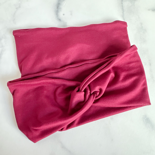 Burgundy Solid Headband