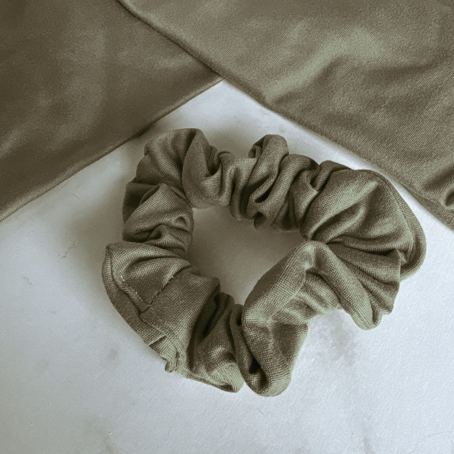 Olive Solid Scrunchie (Skinny)