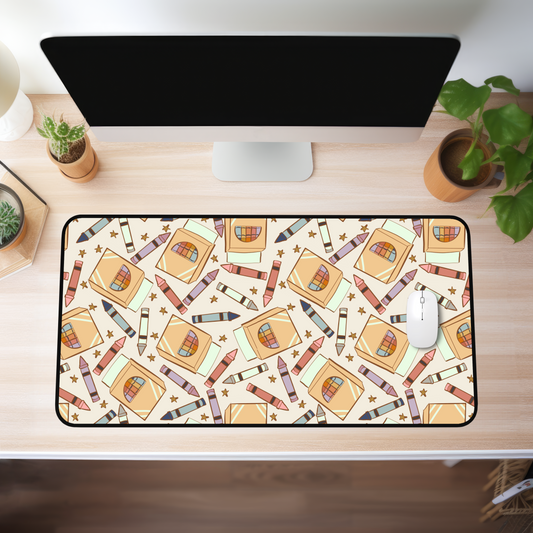 Boho Crayons Desk Mat (4 sizes)