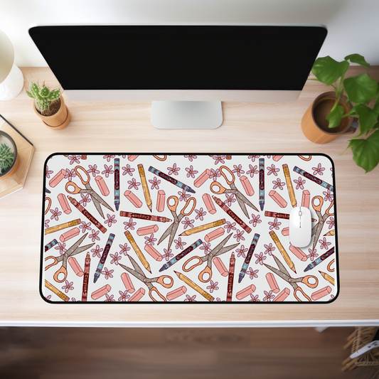 School Supplies Desk Mat (4 sizes)