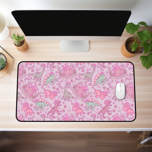 Pink Dinos Desk Mat (4 sizes)