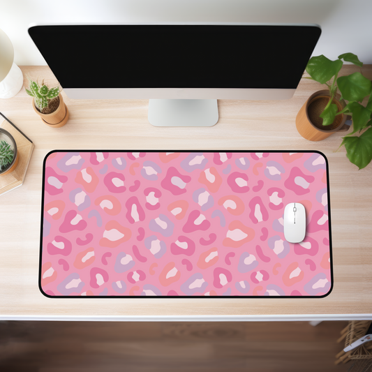 Pink/Blue Cheetah Desk Mat (4 sizes)