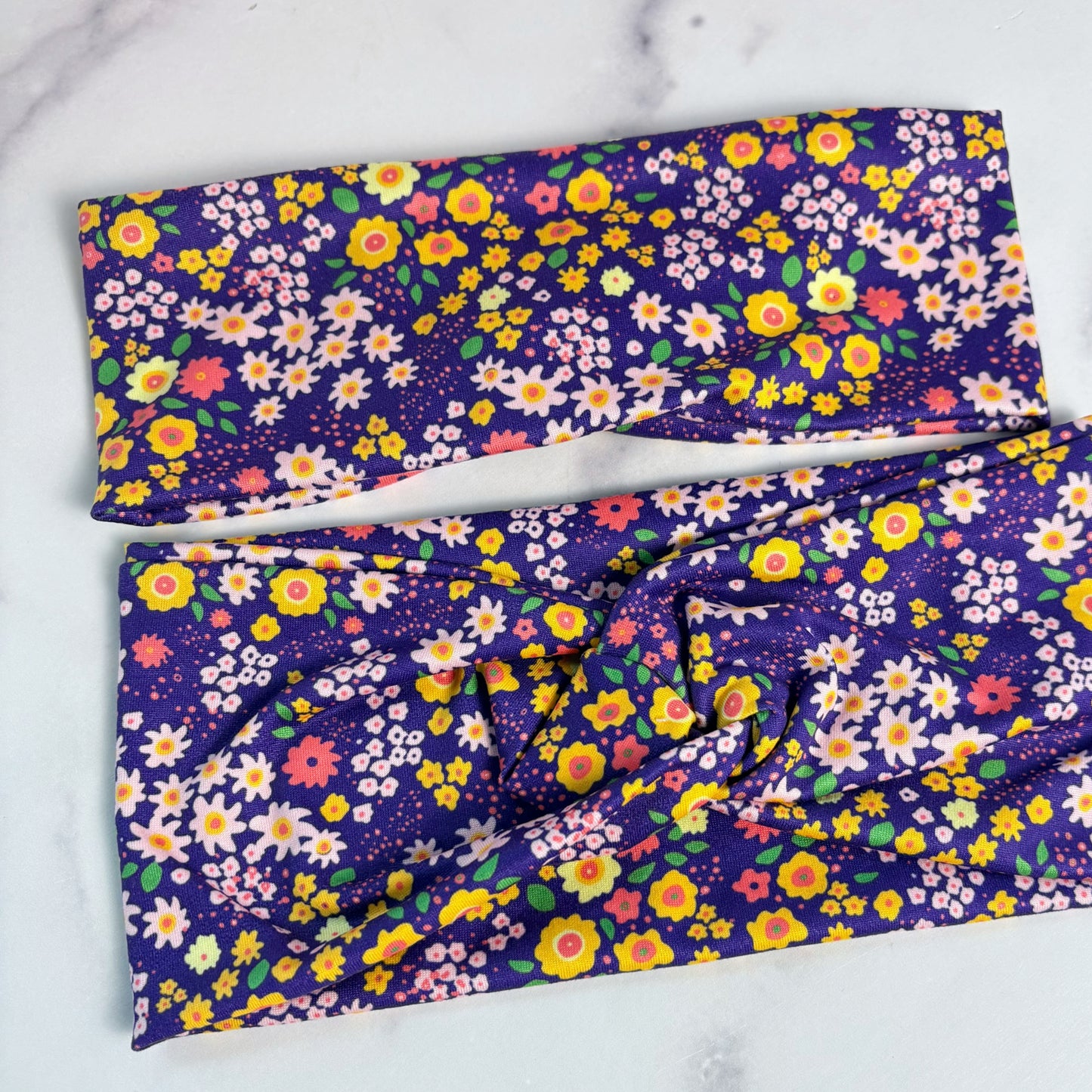 Purple Flowers Headband