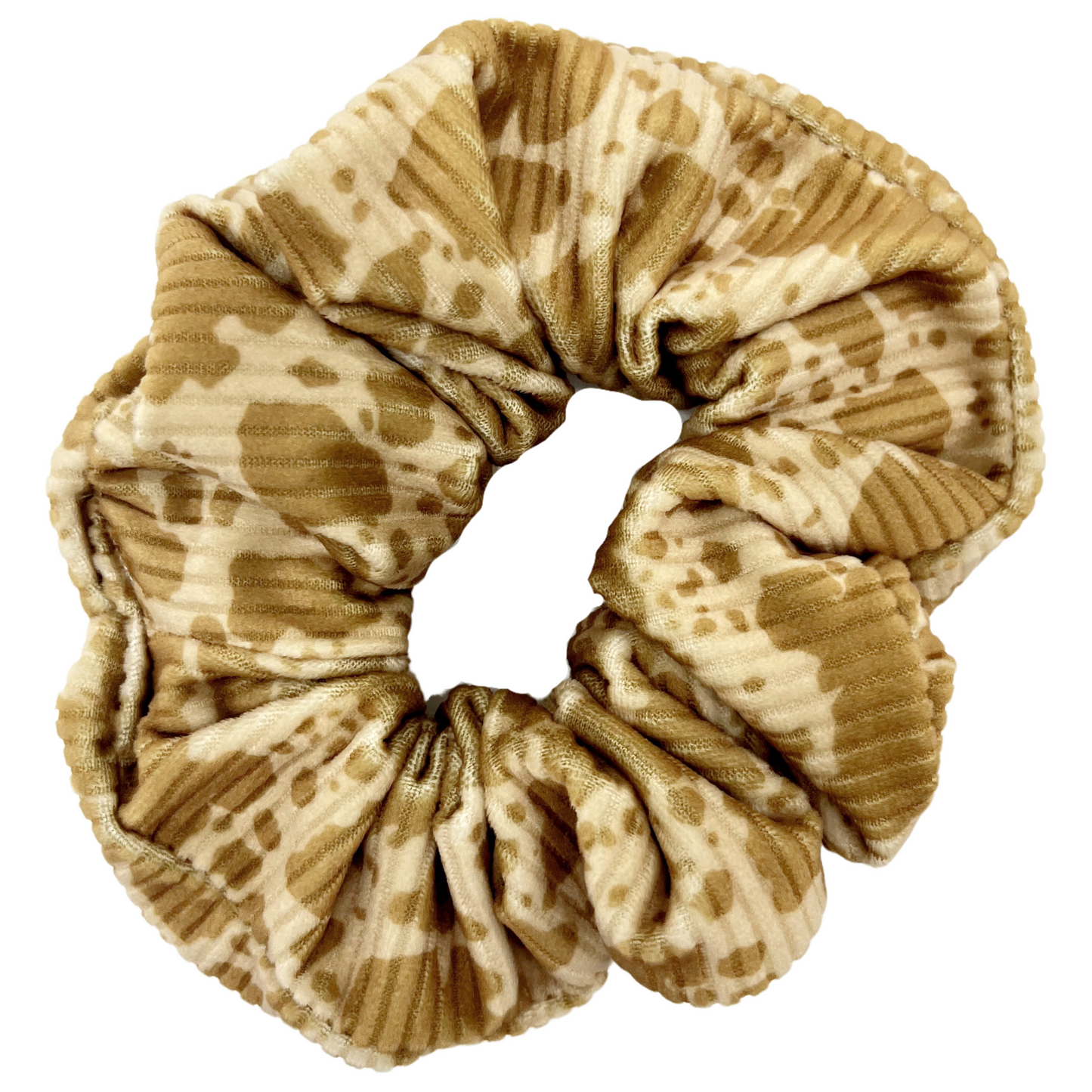 Light Brown Cow-ribbed velvet Scrunchie