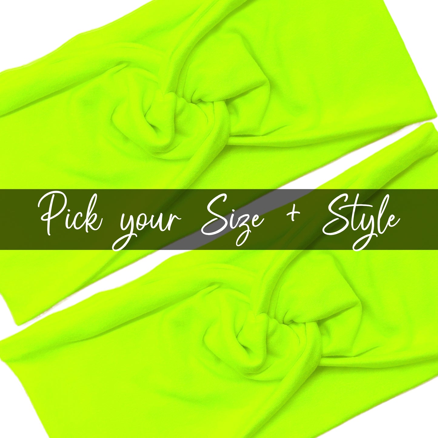 Neon Green Solid Headband