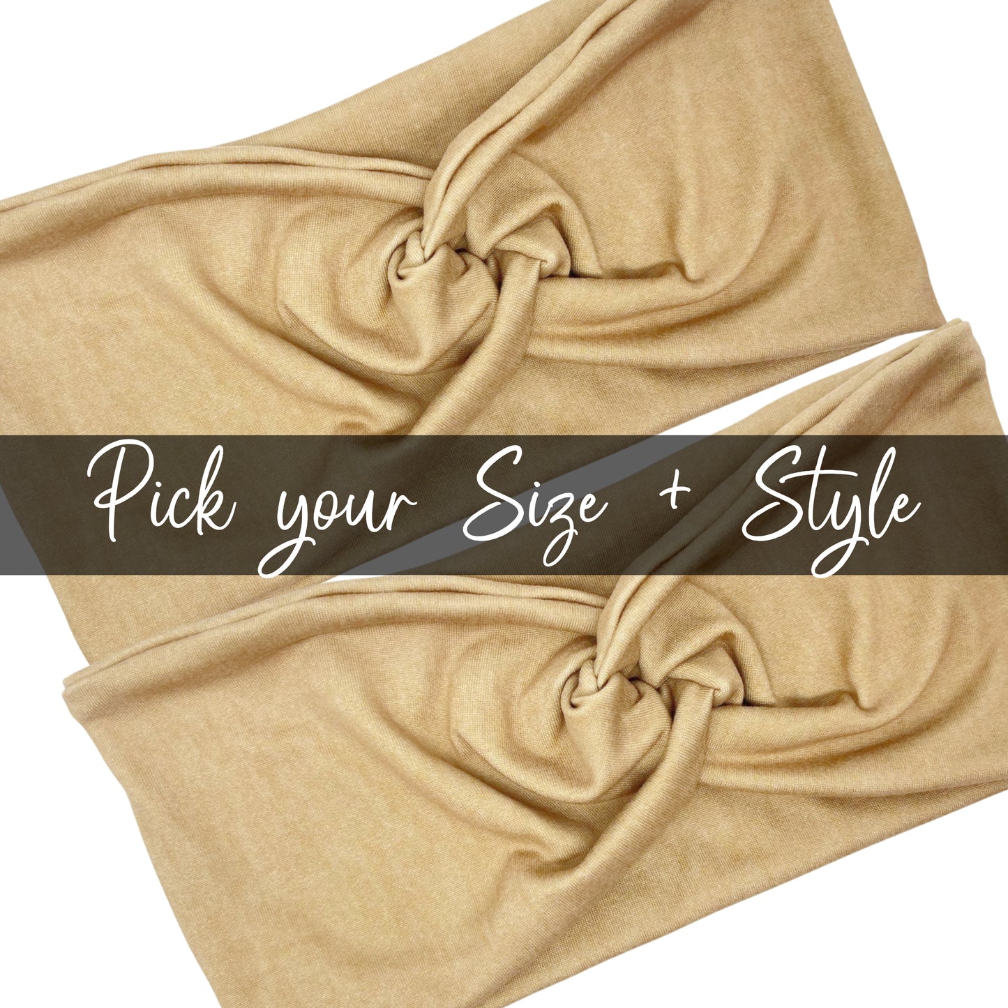 Tan Heathered Solid Headband