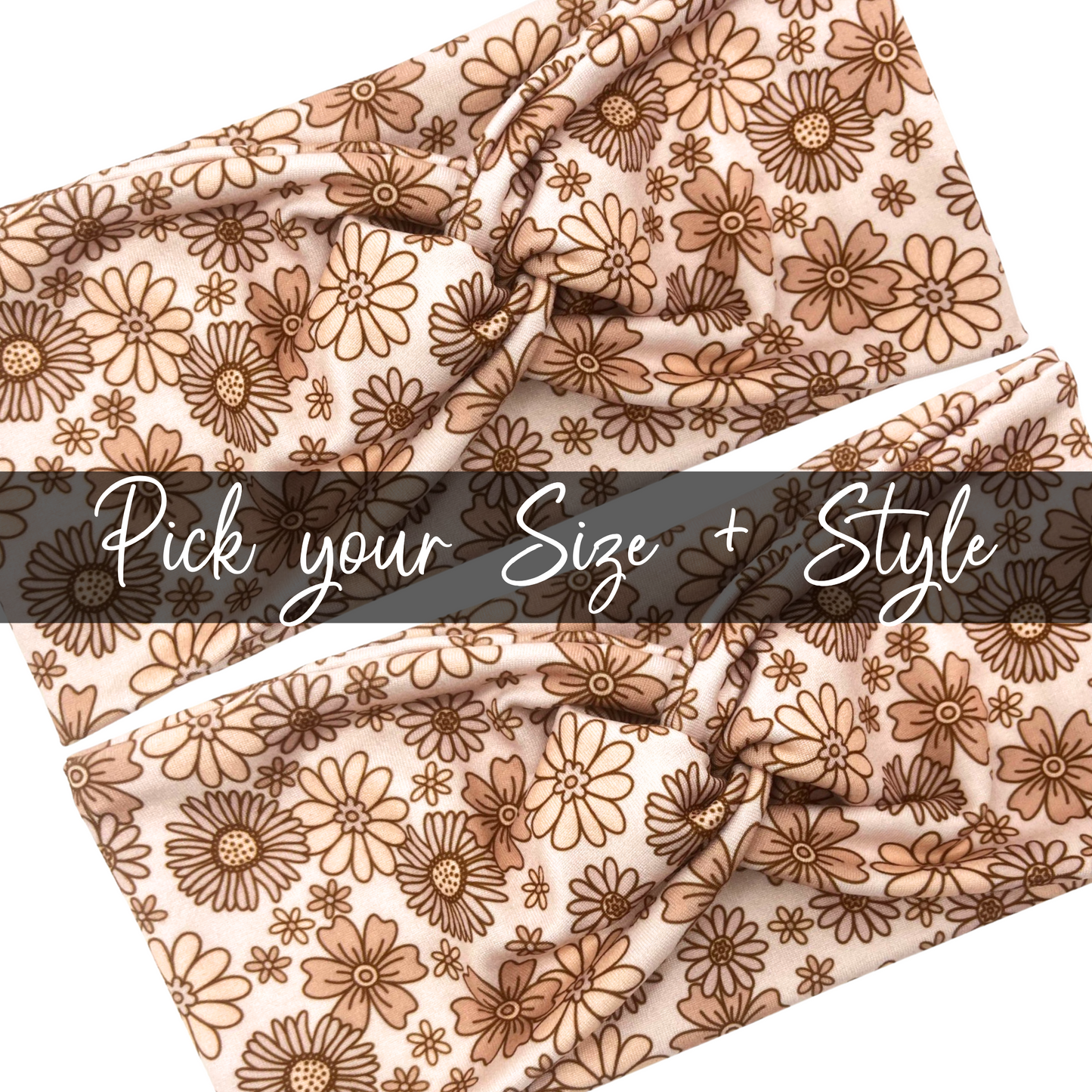 Neutral Floral Headband