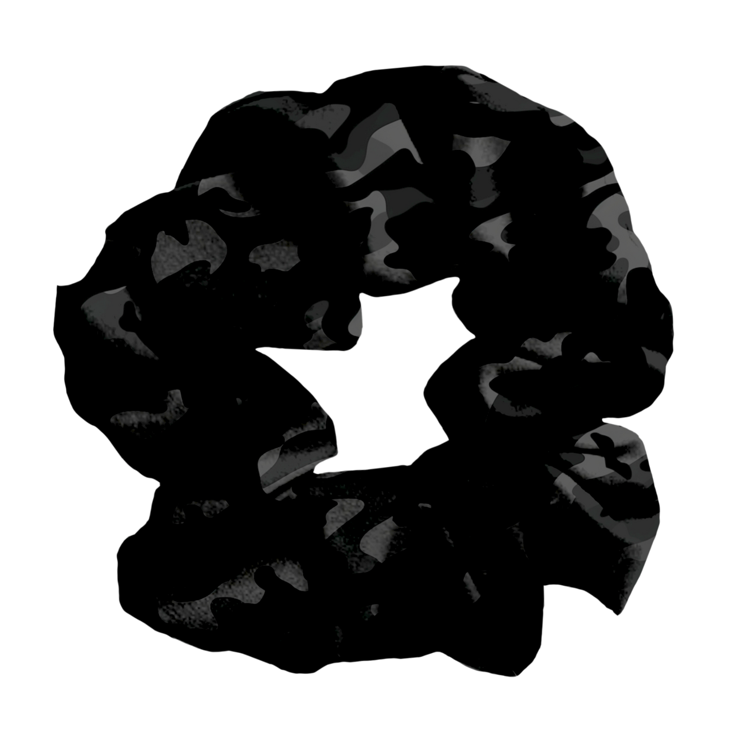 Black Camo Scrunchie