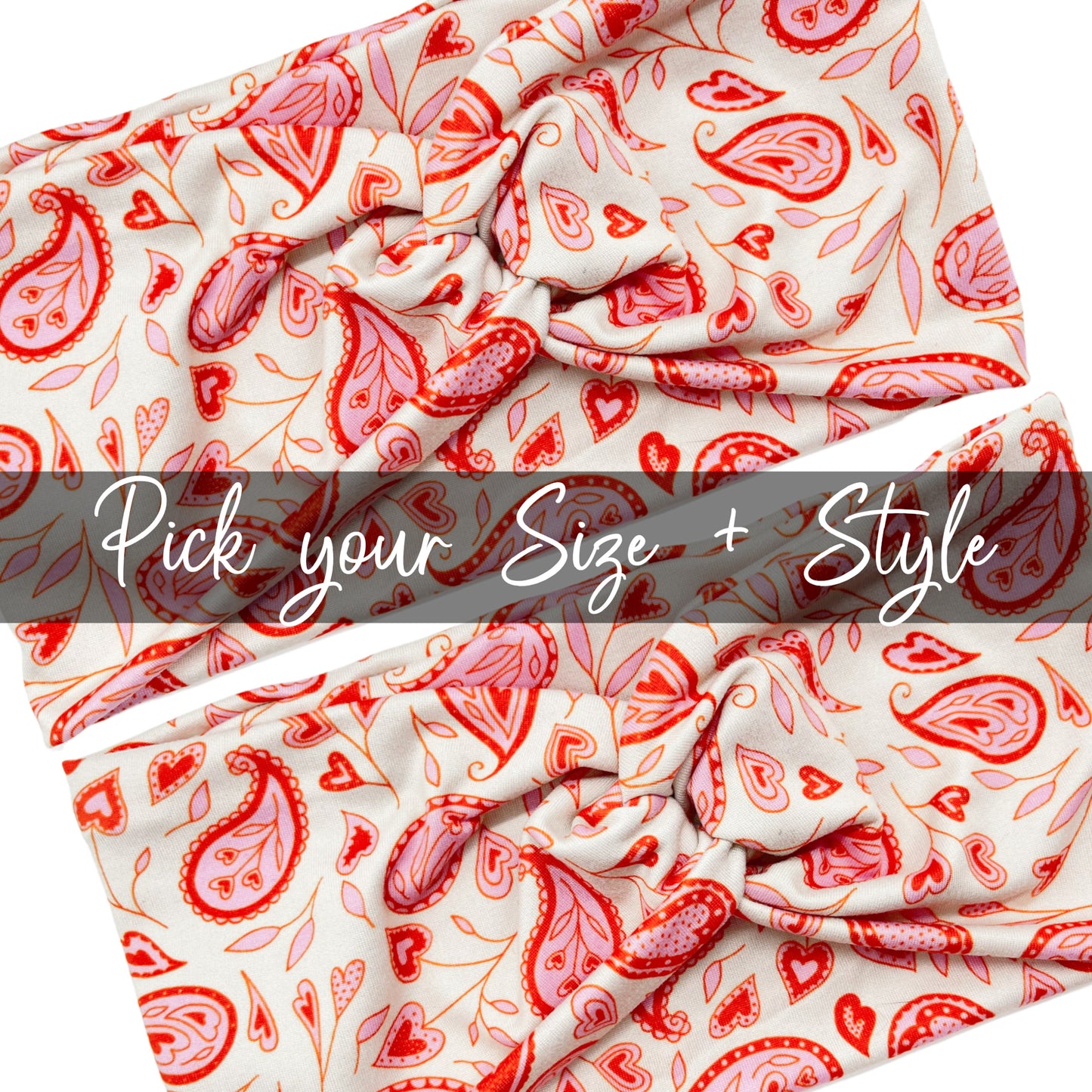 Boho Pink Paisley Headband