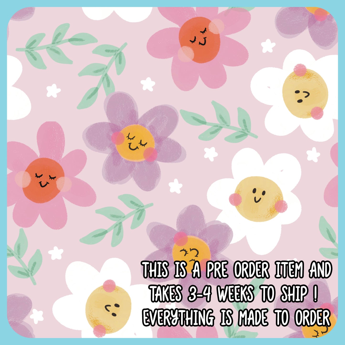 Smiley Daisy (headband/scrunchie/scrub cap) PRE ORDER