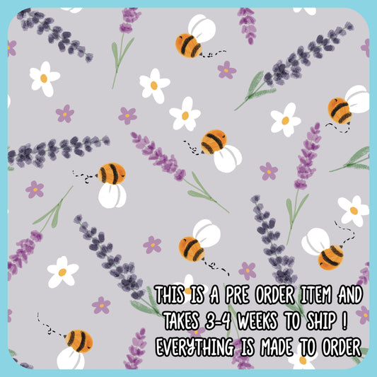 Lavender Bees (headband/scrunchie/scrub cap) PRE ORDER