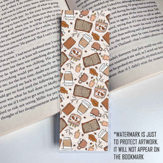 Fall Cozy Reading Bookmark