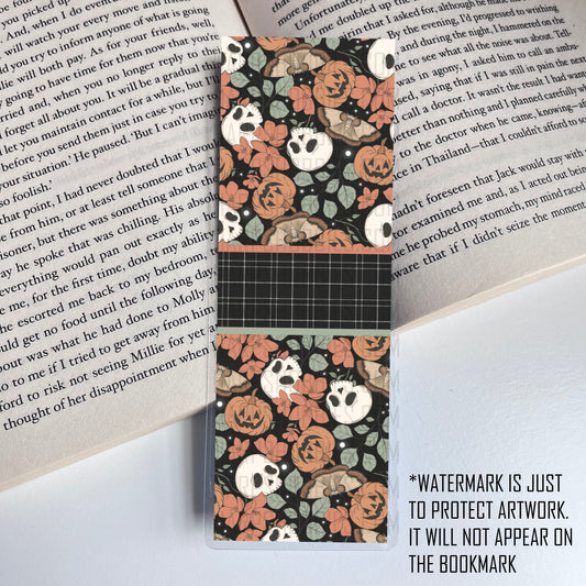Floral Halloween Bookmark