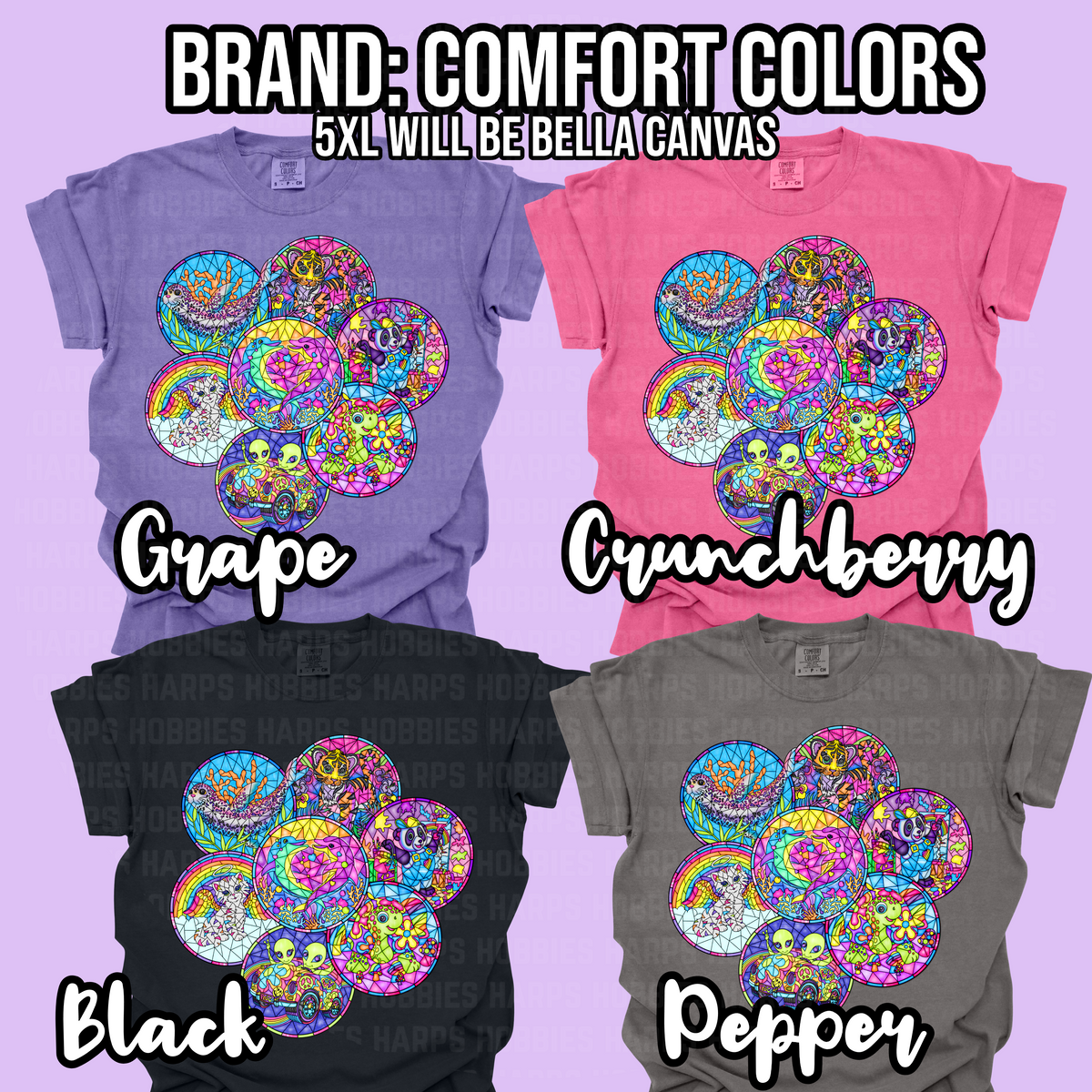 Lisa Frank Stained Glass Tshirt (adult)
