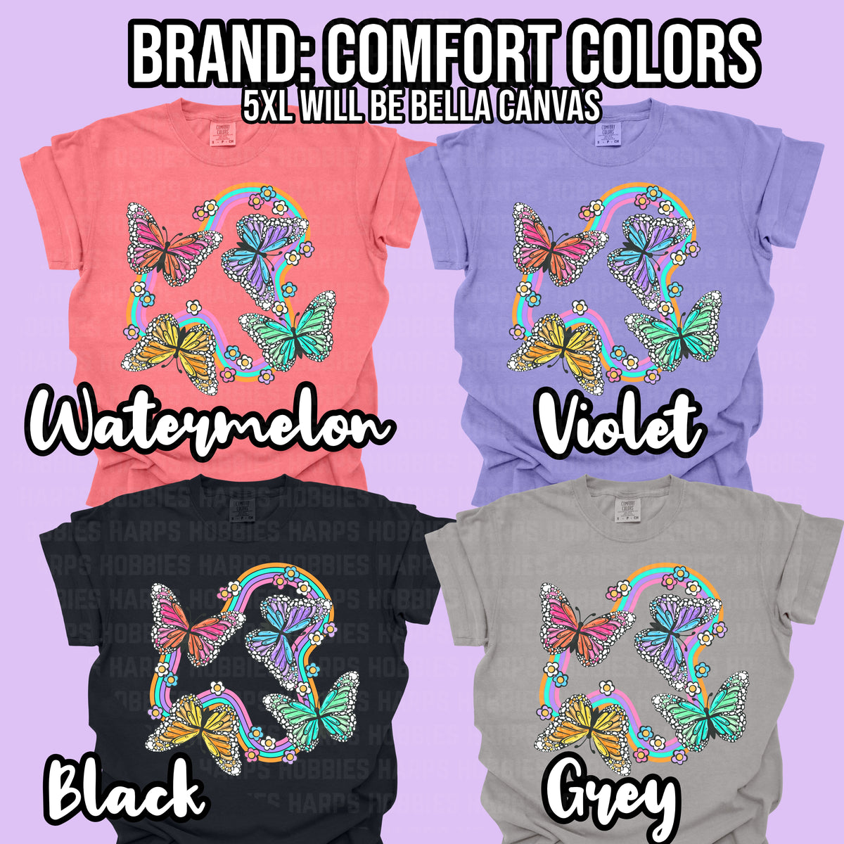 Bright Butterflies Tshirt (adult)