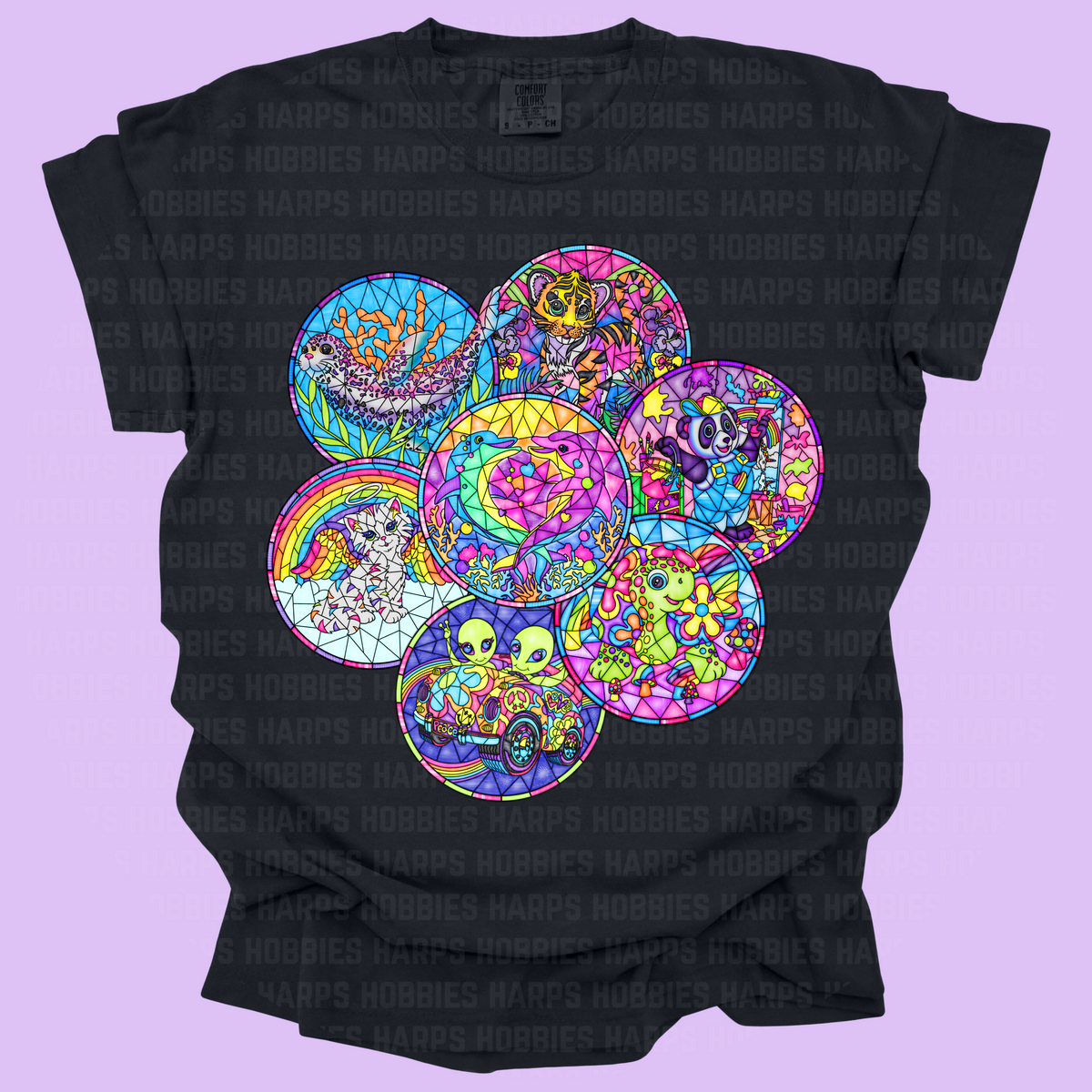 Lisa Frank Stained Glass Tshirt (adult)