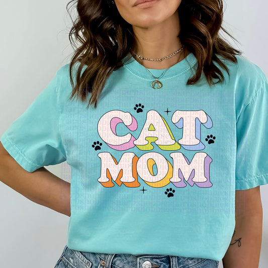 Colorful Cat Mom (tshirt/sweatshirt)