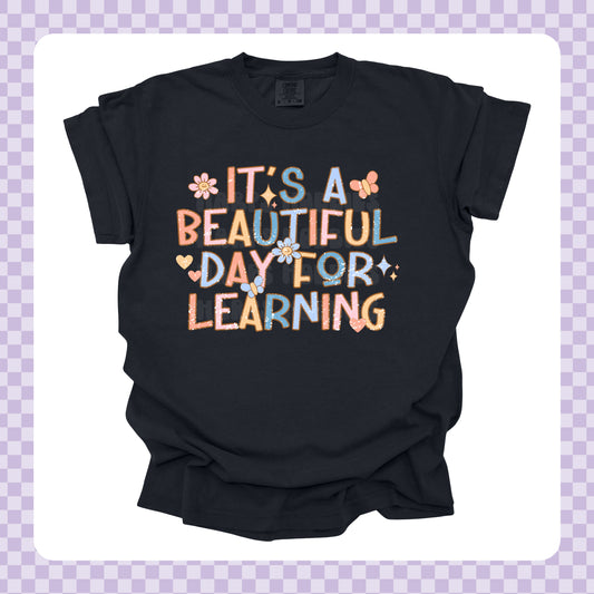 Beautiful Day For Learning Tshirt/Sweatshirt/Long Sleeve