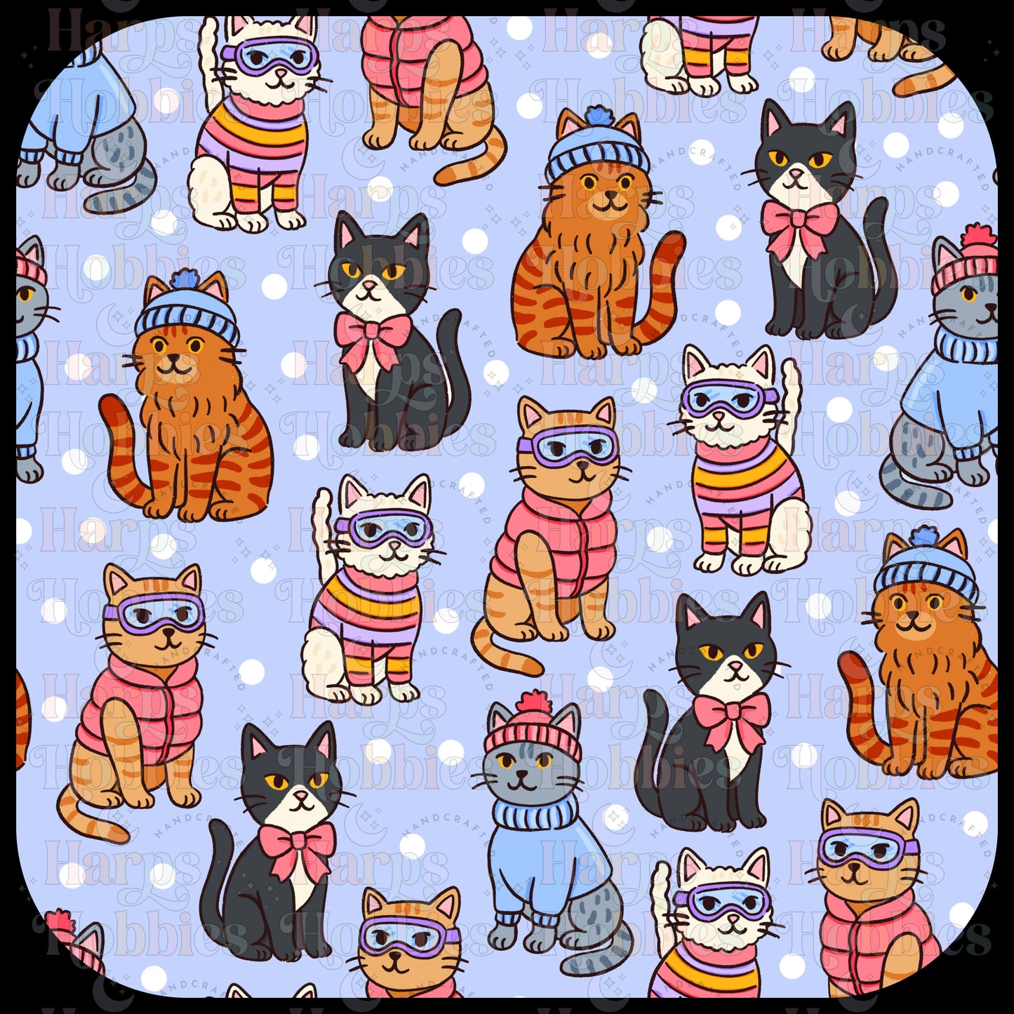 Winter Kitties Scrub Cap (pre order 12-15 business days)