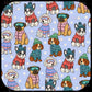 Winter Pups Scrub Cap (pre order 12-15 business days)