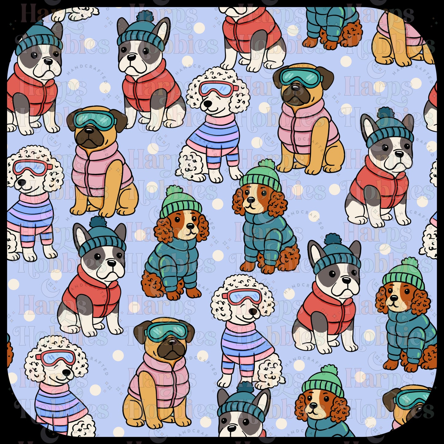 Winter Pups Scrub Cap (pre order 12-15 business days)