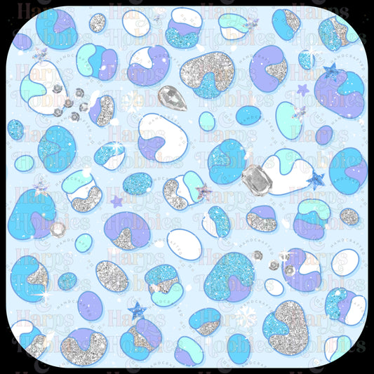 Snowy Cheetah Scrub Cap (pre order 12-15 business days)