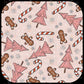 Pink Christmas Scrub Cap (pre order 12-15 business days)