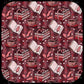 Red Holiday Reading Scrub Cap (pre order 12-15 business days)