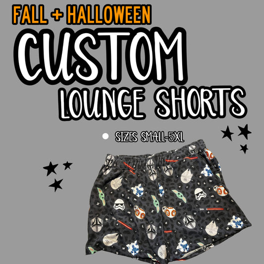 Halloween + Fall Lounge Shorts with Pockets