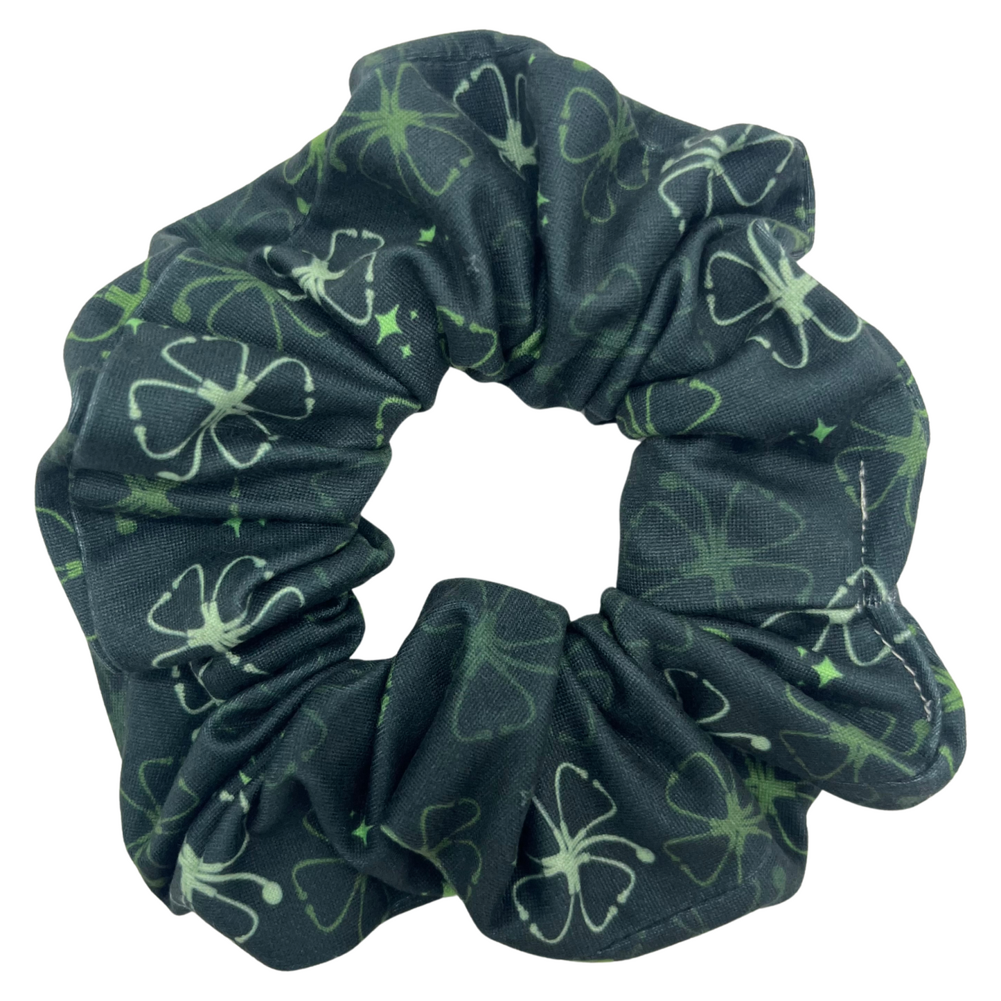 Stethoscope Shamrocks Scrunchie