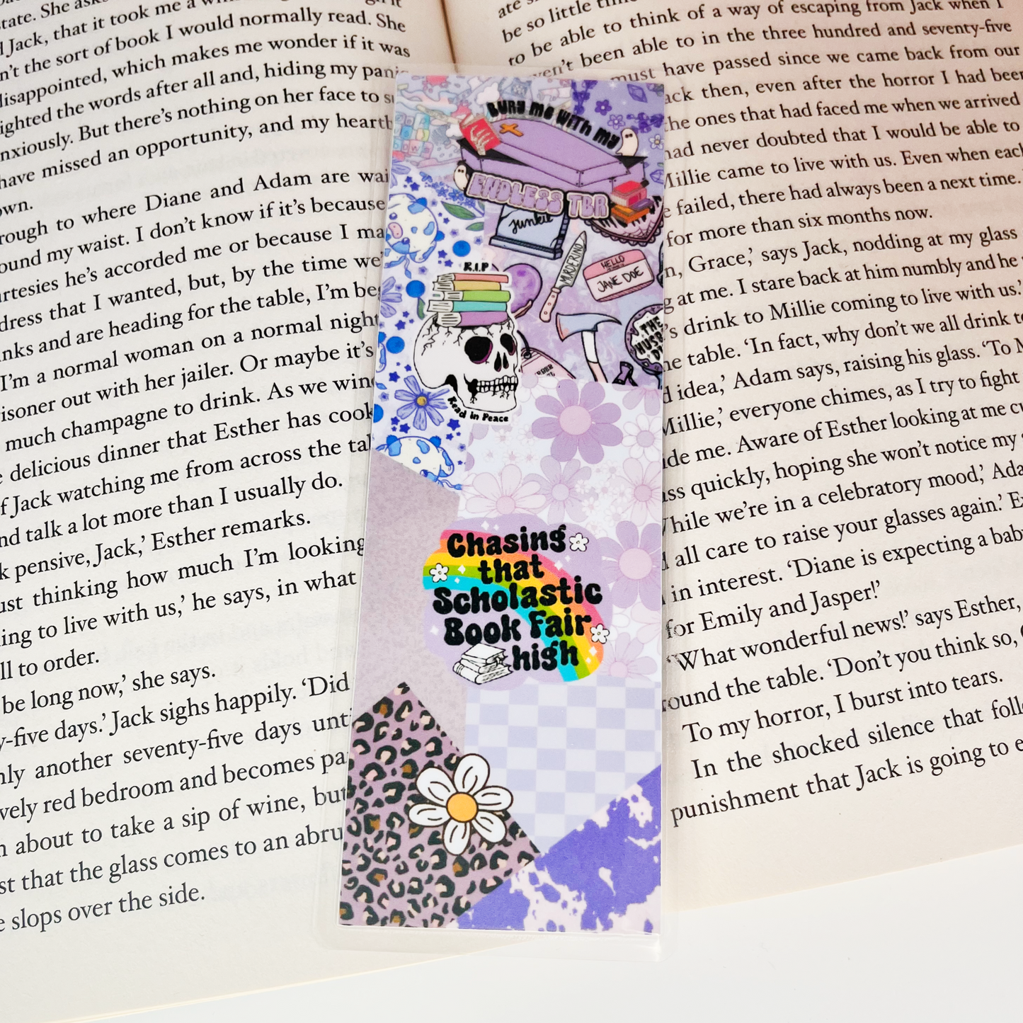 Lavender TBR Bookmark