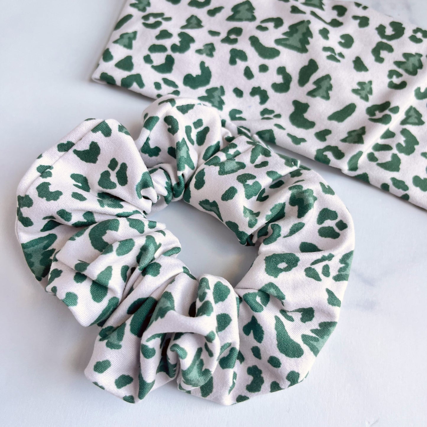 Cheetah Trees Scrunchie