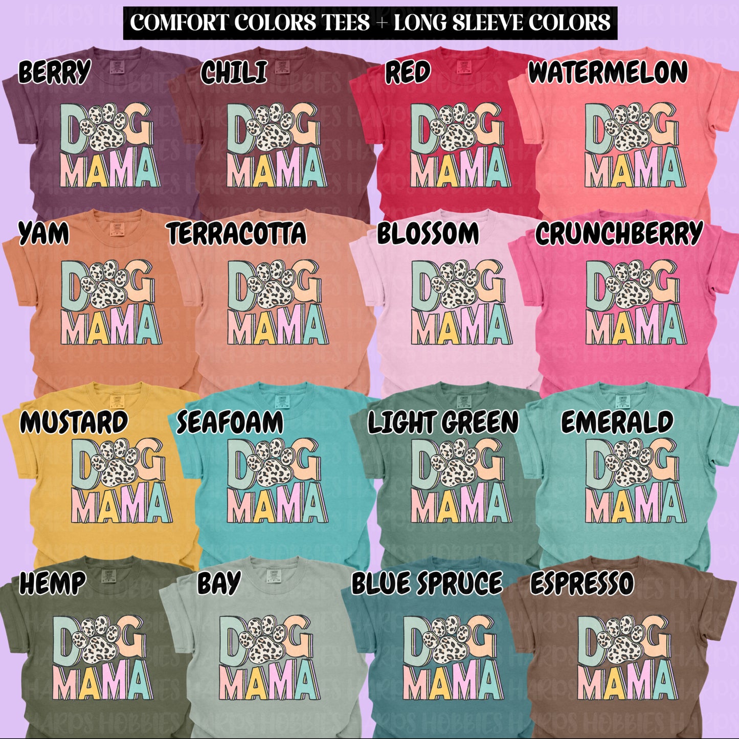 Dog Mama pawprint (tshirt/hoodie/sweatshirt/longsleeve)