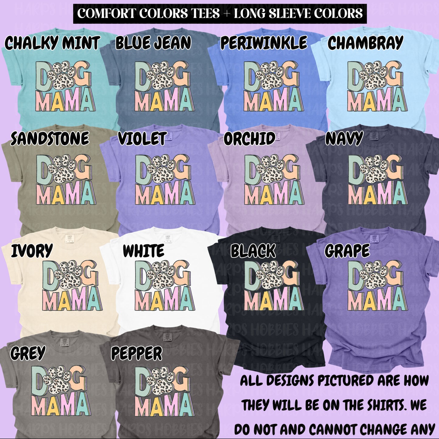 Dog Mama pawprint (tshirt/hoodie/sweatshirt/longsleeve)
